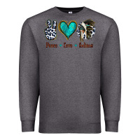 Charcoal Heather Peace Love Indians Premium Sweatshirt - Jasminsmagicworld