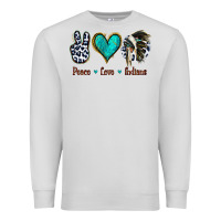 Dove Grey Peace Love Indians Premium Sweatshirt - Jasminsmagicworld
