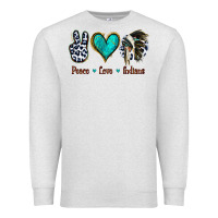 Oatmeal Heather Peace Love Indians Premium Sweatshirt - Jasminsmagicworld