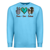 Ocean Blue Peace Love Indians Premium Sweatshirt - Jasminsmagicworld