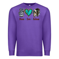 Purple Peace Love Indians Premium Sweatshirt - Jasminsmagicworld
