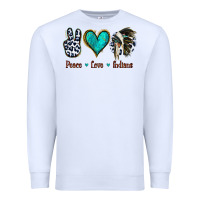 White Peace Love Indians Premium Sweatshirt - Jasminsmagicworld