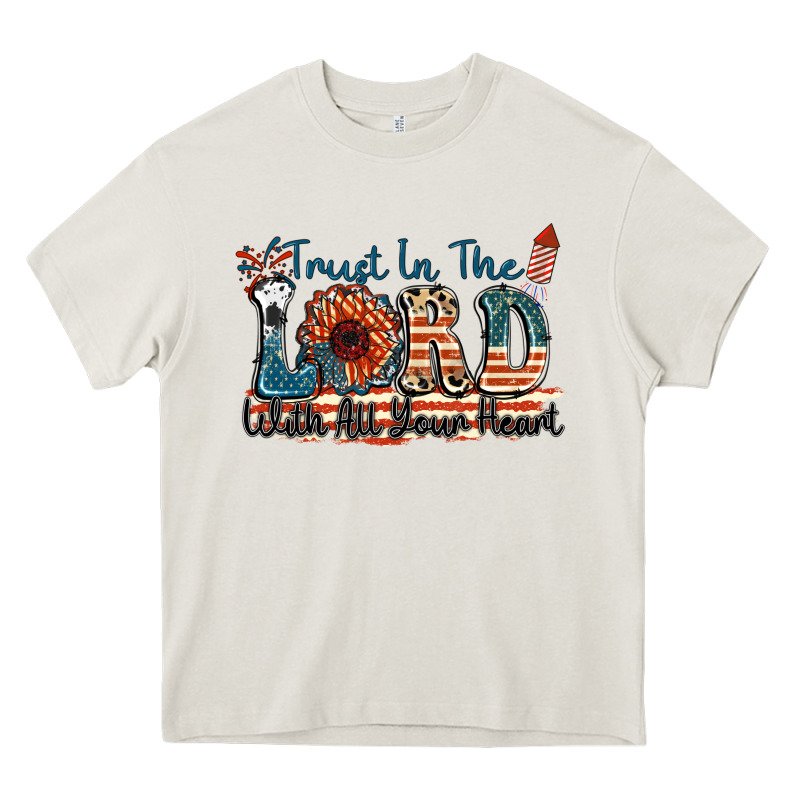 Trust In The Lord With All Your Heart Heavy Core Tee by FaDigitalArtStudio | Teevron