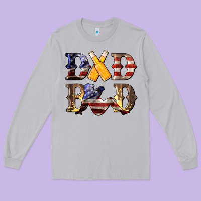 American Dad Bod Long Sleeve Tee Designed By Lillyallendesigns