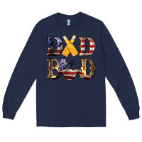 Navy American Dad Bod Long Sleeve Tee - LillyAllenDesigns