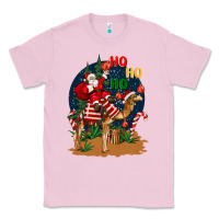 Bubblegum Pink Christmas  camel with Santa Classic Tee - BarkalooDesign