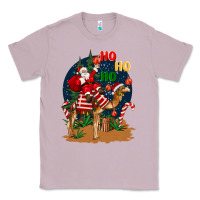 Lilac Christmas  camel with Santa Classic Tee - BarkalooDesign