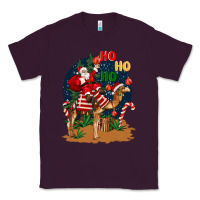Plum Christmas  camel with Santa Classic Tee - BarkalooDesign