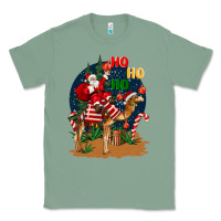 Sage Christmas  camel with Santa Classic Tee - BarkalooDesign