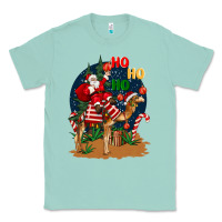 Seafoam Christmas  camel with Santa Classic Tee - BarkalooDesign