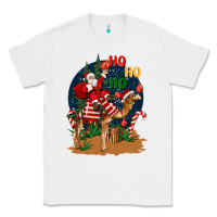 White Christmas  camel with Santa Classic Tee - BarkalooDesign
