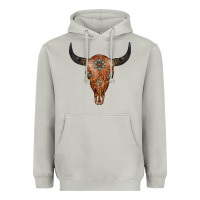 Moon Dust Western Tooled Leather Bull Skull Heavyweight Hoodie - Jasminsmagicworld