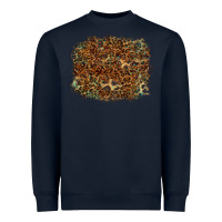 Navy leopard leather turquoise background Heavyweight Sweatshirt - RanaPortraitStore