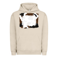 Pigment French Oak cowhide frames background Urban Hoodie - RanaPortraitStore