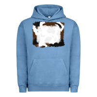 Pigment Pebble Blue cowhide frames background Urban Hoodie - RanaPortraitStore