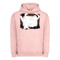 Pigment Salmon cowhide frames background Urban Hoodie - RanaPortraitStore