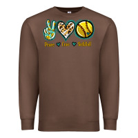Chestnut Peace Love Softball Premium Sweatshirt - Jasminsmagicworld