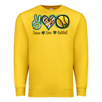 Lemon Peace Love Softball Premium Sweatshirt - Jasminsmagicworld