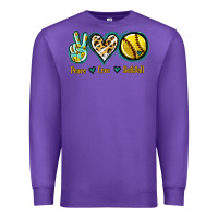 Purple Peace Love Softball Premium Sweatshirt - Jasminsmagicworld