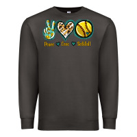 Smoke Peace Love Softball Premium Sweatshirt - Jasminsmagicworld