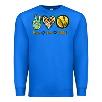 True Royal Peace Love Softball Premium Sweatshirt - Jasminsmagicworld