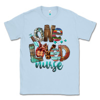 Dusty Blue One Loved Nurse Classic Tee - FaDigitalArtStudio