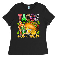 Black Tacos And Tequila Ladies Tee - CowhideDigitalArt