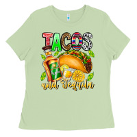 Matcha Tacos And Tequila Ladies Tee - CowhideDigitalArt