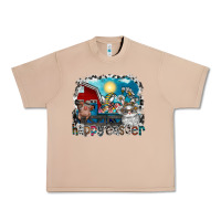 Burro Happy Easter Urban Heavy Tee - CowhideDigitalArt
