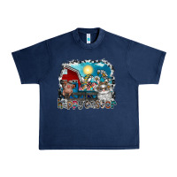 Navy Happy Easter Urban Heavy Tee - CowhideDigitalArt