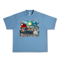 Pebble Blue Happy Easter Urban Heavy Tee - CowhideDigitalArt