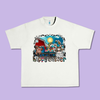 Happy Easter Urban Heavy Tee Designed By Cowhidedigitalart