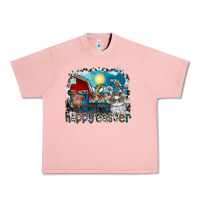 Salmon Happy Easter Urban Heavy Tee - CowhideDigitalArt
