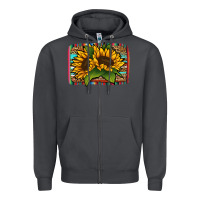 Smoke sunflower serape leopard background Zipper Hoodie - Jasminsmagicworld