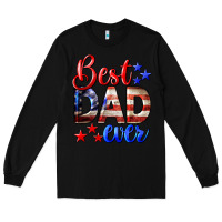 Black Best Dad Ever Long Sleeve Tee - LillyAllenDesigns