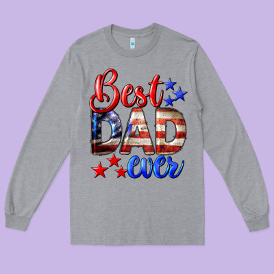 Best Dad Ever Long Sleeve Tee Designed By Lillyallendesigns