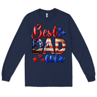 Navy Best Dad Ever Long Sleeve Tee - LillyAllenDesigns