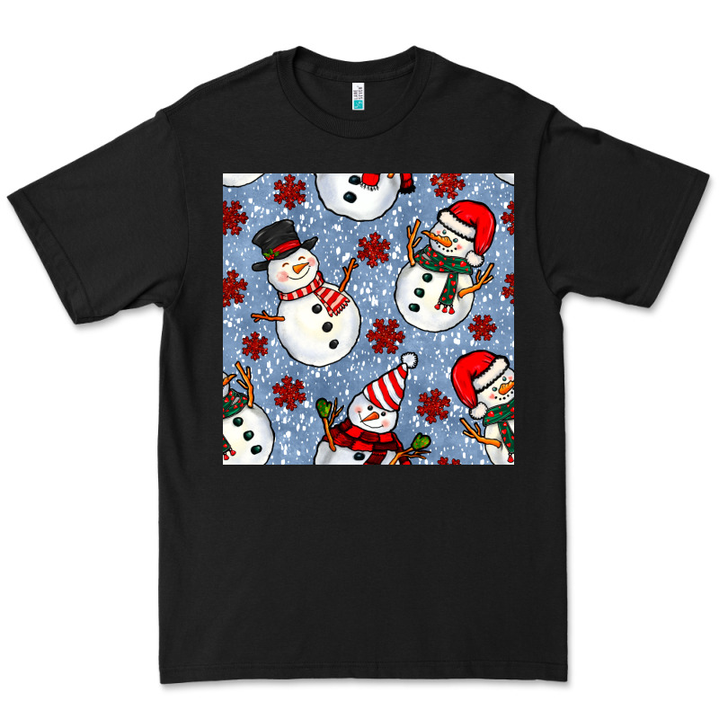 Christmas Snowman Seamless Pattern Premium Tee by BundleAndBundleShop | Teevron