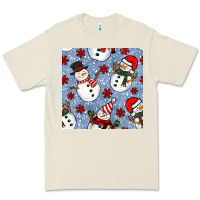 Bone christmas snowman seamless pattern Premium Tee - BundleAndBundleShop
