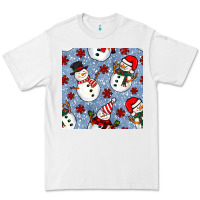 White christmas snowman seamless pattern Premium Tee - BundleAndBundleShop