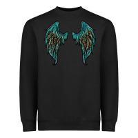 Black turquoise leopard wings Heavyweight Sweatshirt - RanaPortraitStore