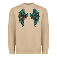 Mushroom turquoise leopard wings Heavyweight Sweatshirt - RanaPortraitStore