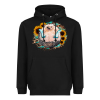 Black Sunflower Leopard Hedgehog Heavyweight Hoodie - Jasminsmagicworld