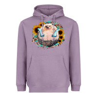 Lavender Sunflower Leopard Hedgehog Heavyweight Hoodie - Jasminsmagicworld