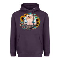 Plum Sunflower Leopard Hedgehog Heavyweight Hoodie - Jasminsmagicworld