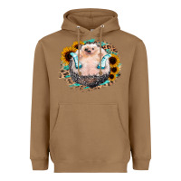 Toasted Coconut Sunflower Leopard Hedgehog Heavyweight Hoodie - Jasminsmagicworld