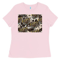 Bubblegum Pink Longhorn Pattern Ladies Tee - CowhideDigitalArt