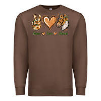 Chestnut Peace Love Horses Premium Sweatshirt - Jasminsmagicworld
