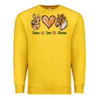 Lemon Peace Love Horses Premium Sweatshirt - Jasminsmagicworld