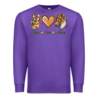Purple Peace Love Horses Premium Sweatshirt - Jasminsmagicworld